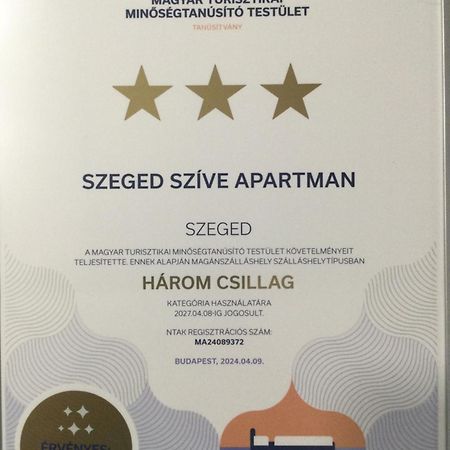 Szeged Szive Apartman מראה חיצוני תמונה